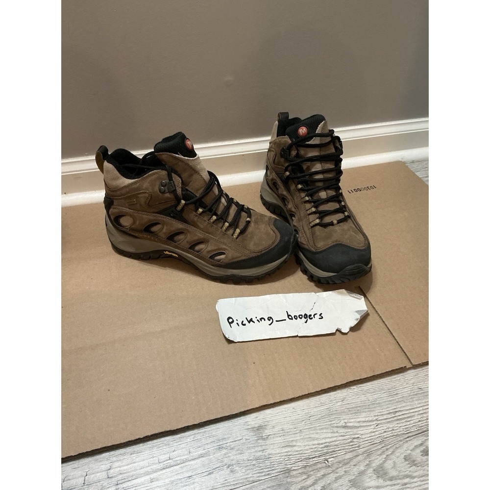 Merrell Mens Size 8 Radius Mid Waterproof Continuum Hiking Boots